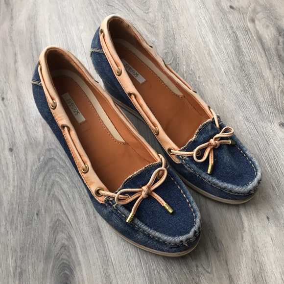 Geox Denim Wedge. Size 37 - Picture 1 of 7